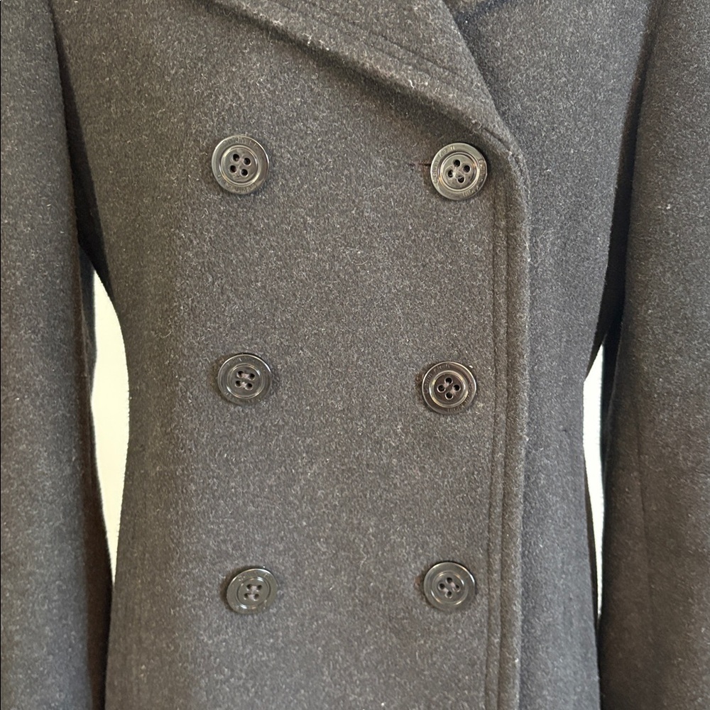 CALVIN KLEIN Charcoal Wool Blend Coat - Picture 2 of 8